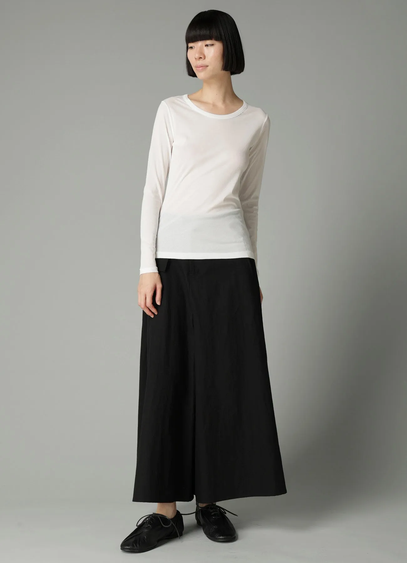 HIGH TWISTED SINGLE JERSEY LONG SLV ROUND NECK T sold by Yohji Yamamoto product image thumbnail 2