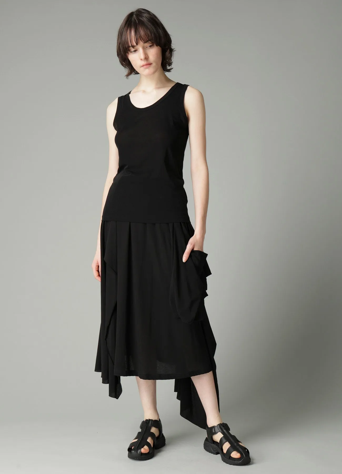 HIGH TWISTED SINGLE JERSEY TANK TOP sold by Yohji Yamamoto product image thumbnail 2