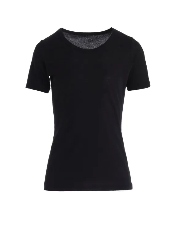 HIGH TWISTED SINGLE JERSEY SHORT SLV ROUND NECK T made by Yohji Yamamoto