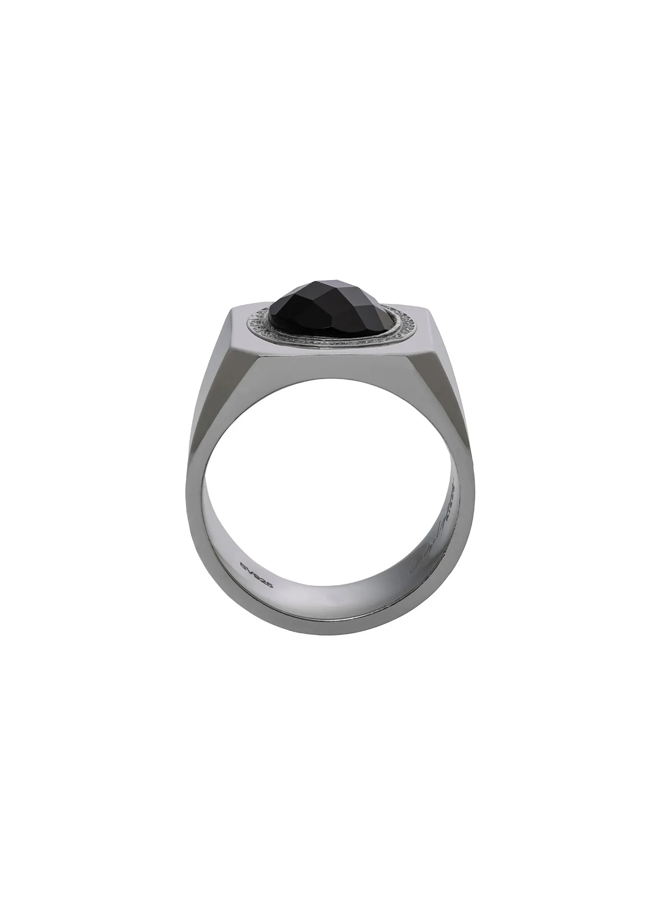 SV/ONYX/BKRH LOUVRE RING SV sold by Yohji Yamamoto product image thumbnail 5