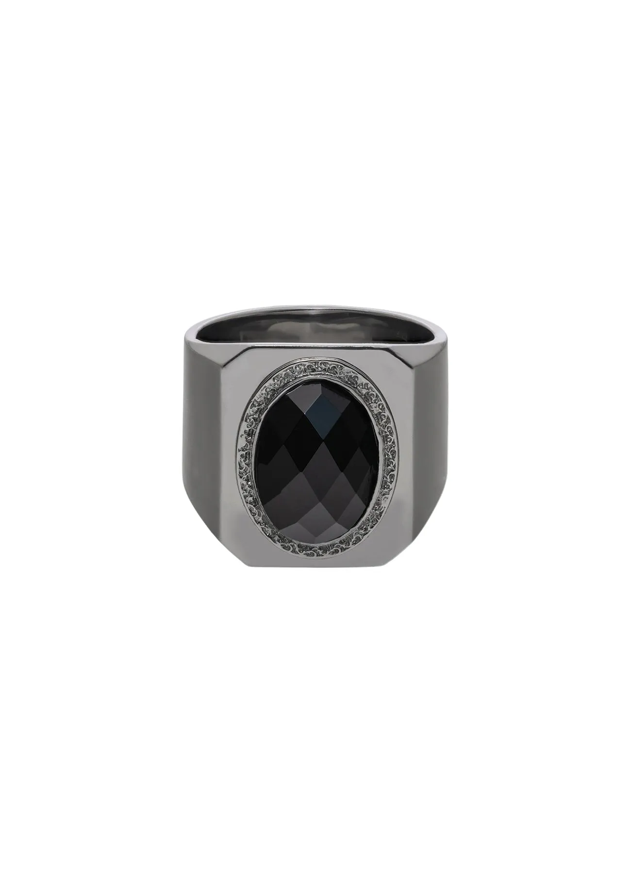 SV/ONYX/BKRH LOUVRE RING SV sold by Yohji Yamamoto product image thumbnail 2