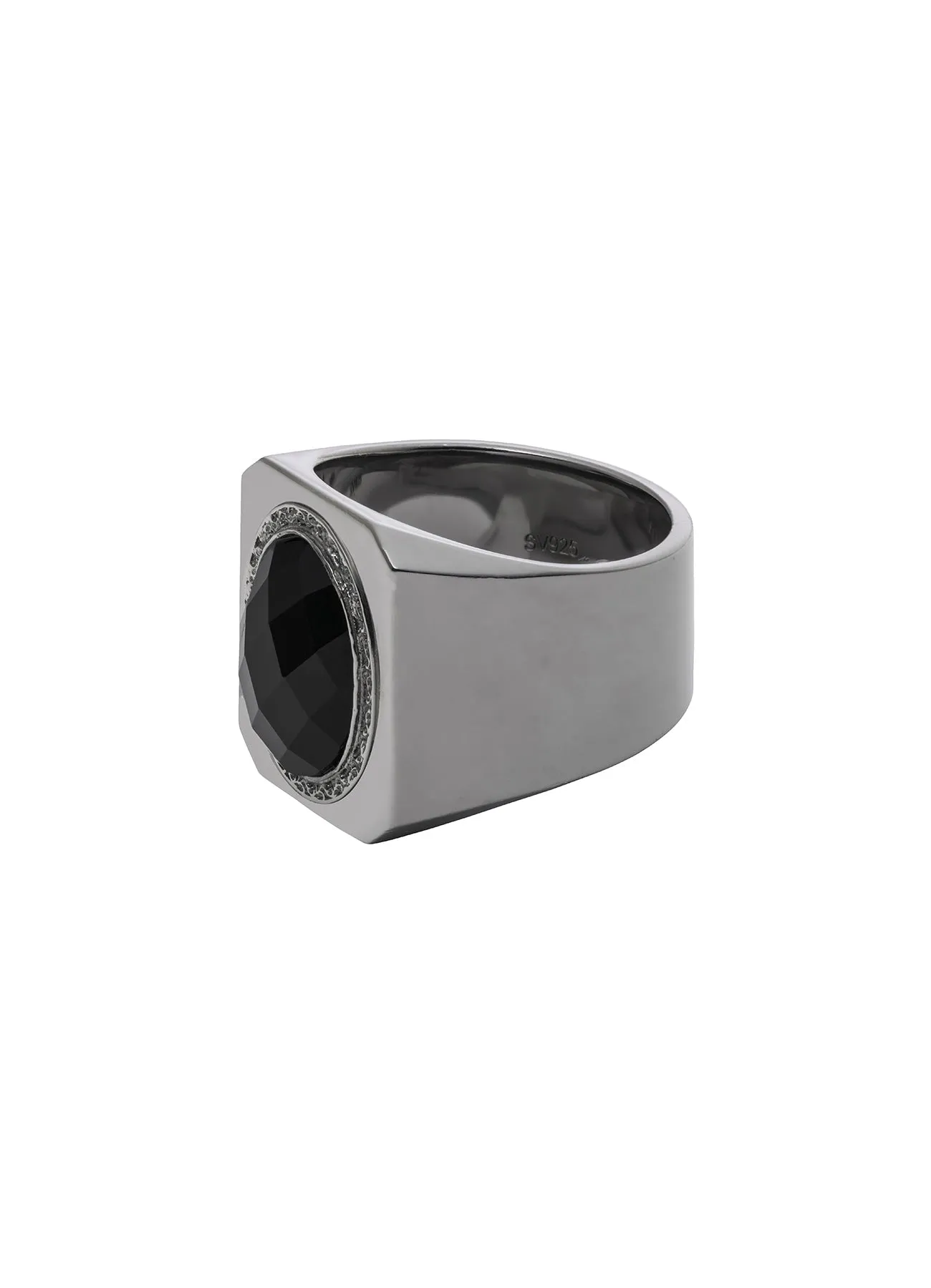 SV/ONYX/BKRH LOUVRE RING SV sold by Yohji Yamamoto product image thumbnail 4