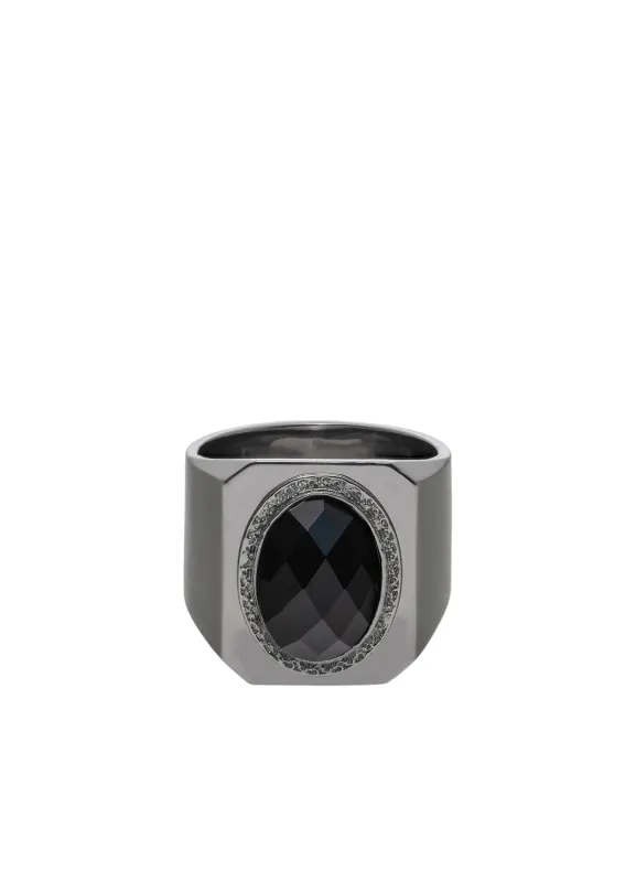 SV/ONYX/BKRH LOUVRE RING SV made by Yohji Yamamoto