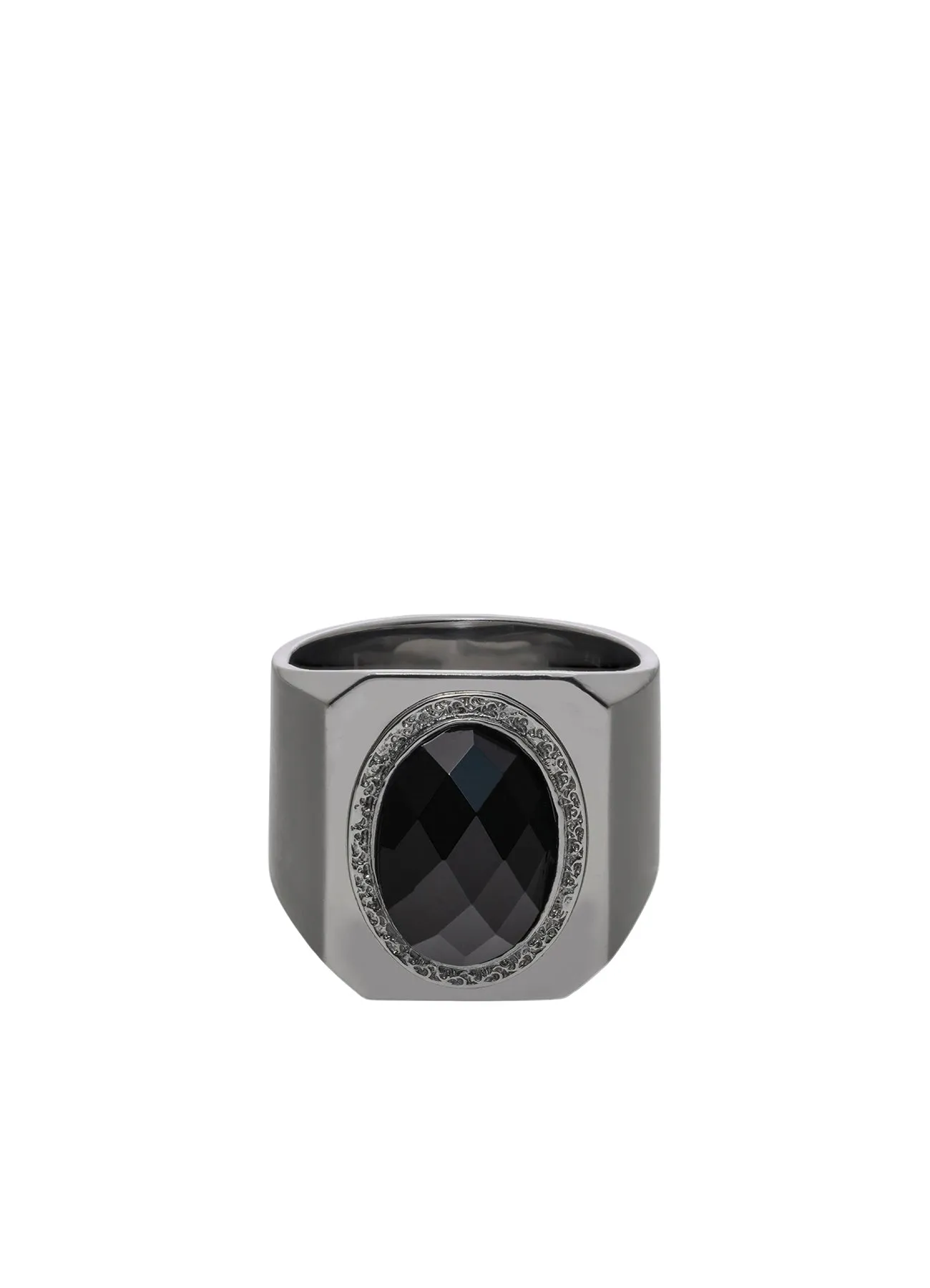 SV/ONYX/BKRH LOUVRE RING SV sold by Yohji Yamamoto