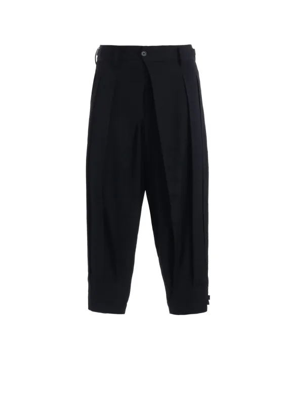 WASHER WOOL GABARDINE PLEATED PANTS sold by Yohji Yamamoto