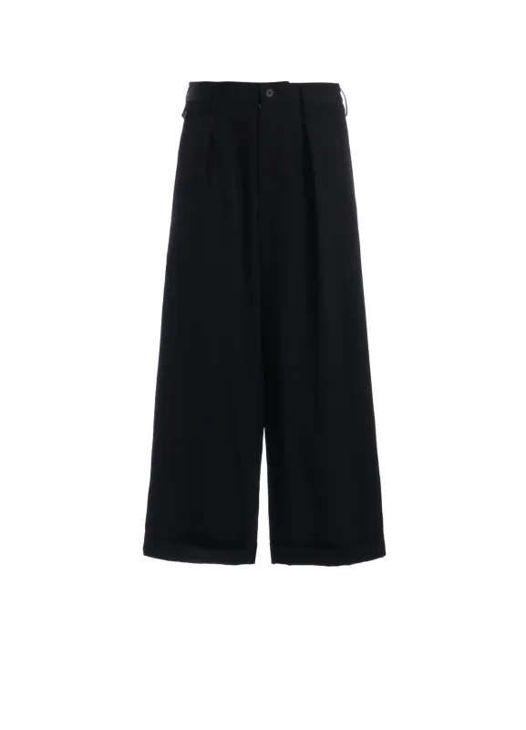 WASHER WOOL GABARDINE CINCH BACK BAGGY PANTS sold by Yohji Yamamoto