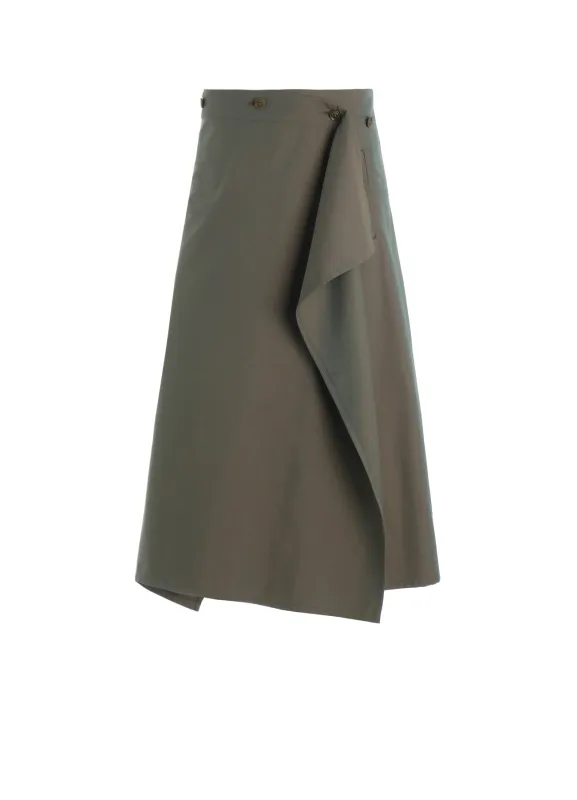 PE/RY REFLECTIVE TWILL WRAP SKIRT made by Yohji Yamamoto