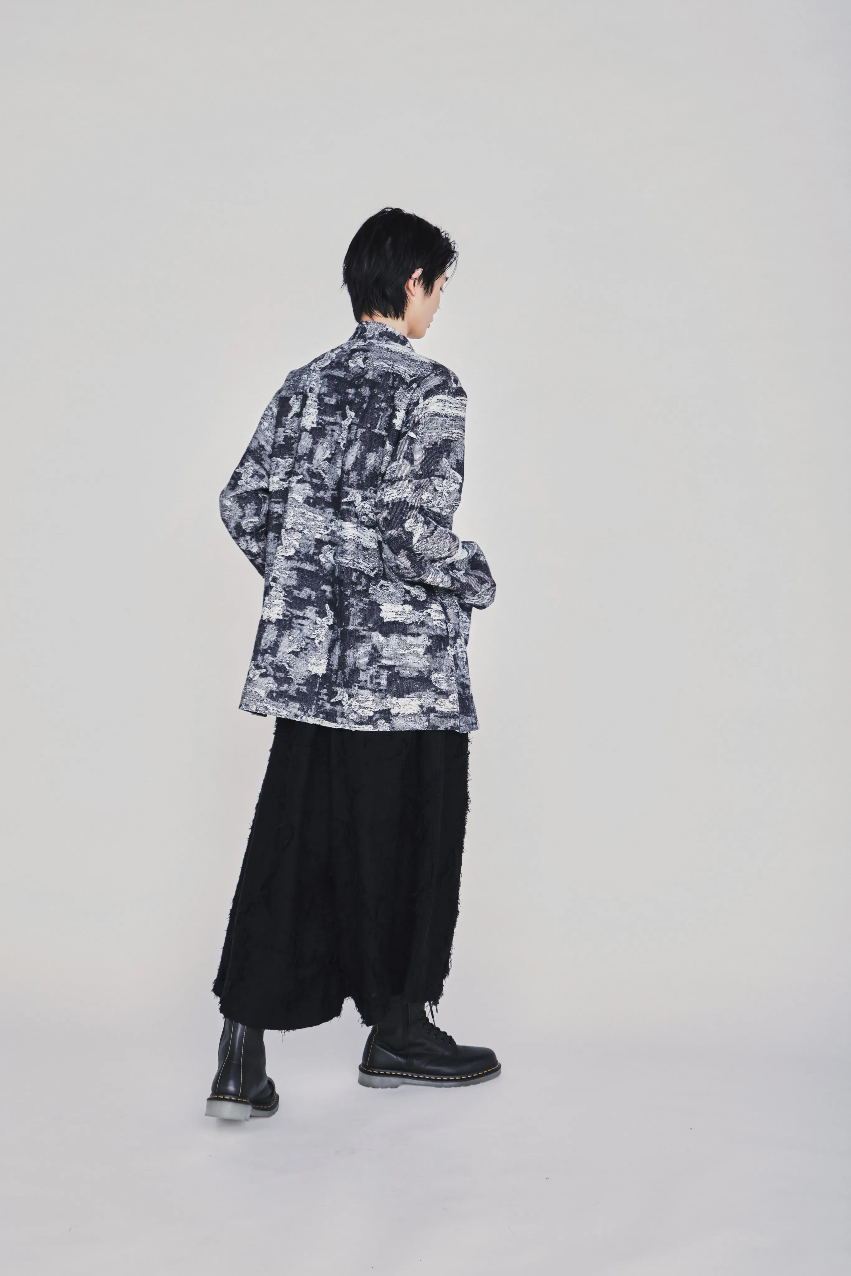 JACQUARD DENIM CHINA JACKET sold by Yohji Yamamoto product image thumbnail 4