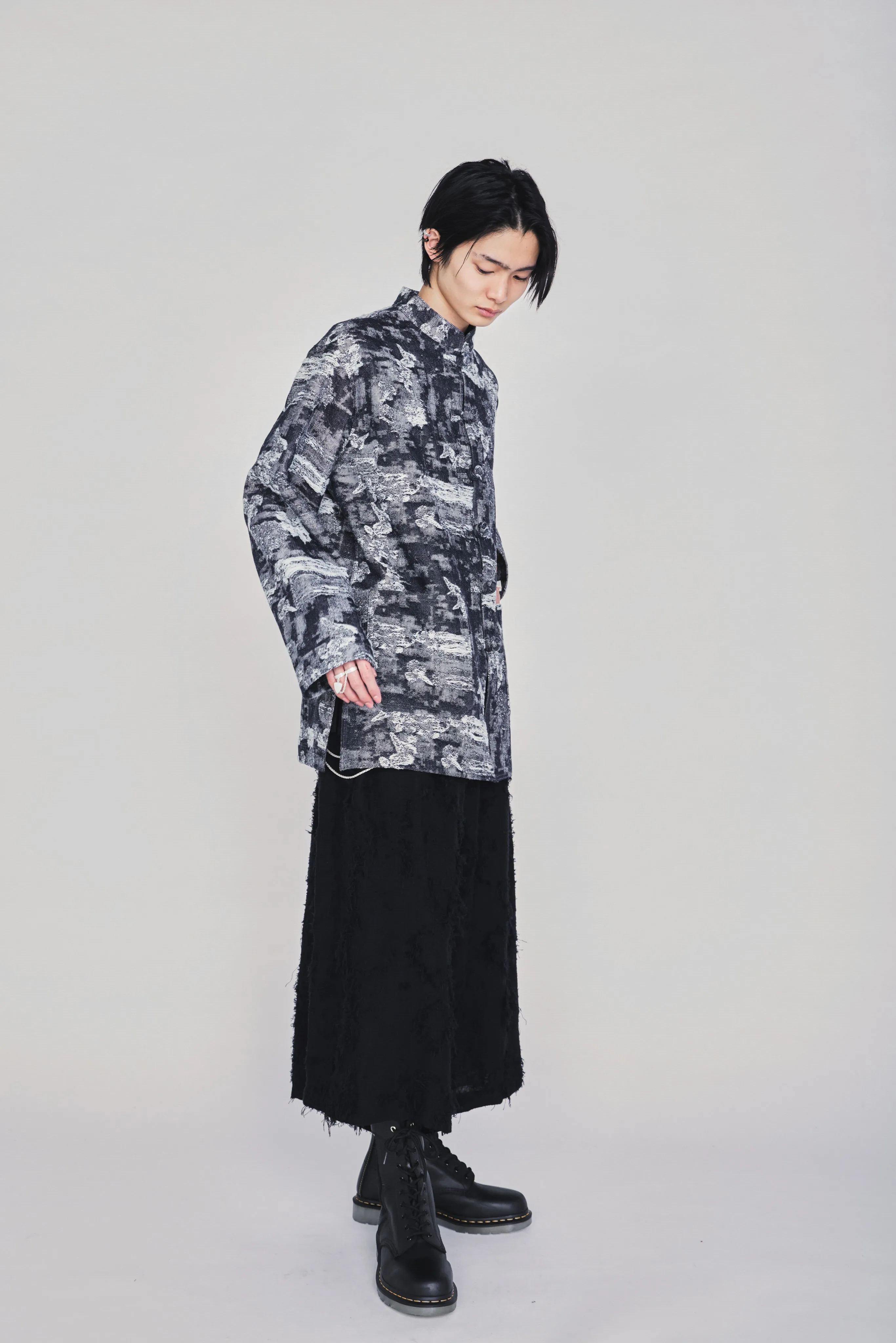 JACQUARD DENIM CHINA JACKET sold by Yohji Yamamoto product image thumbnail 5