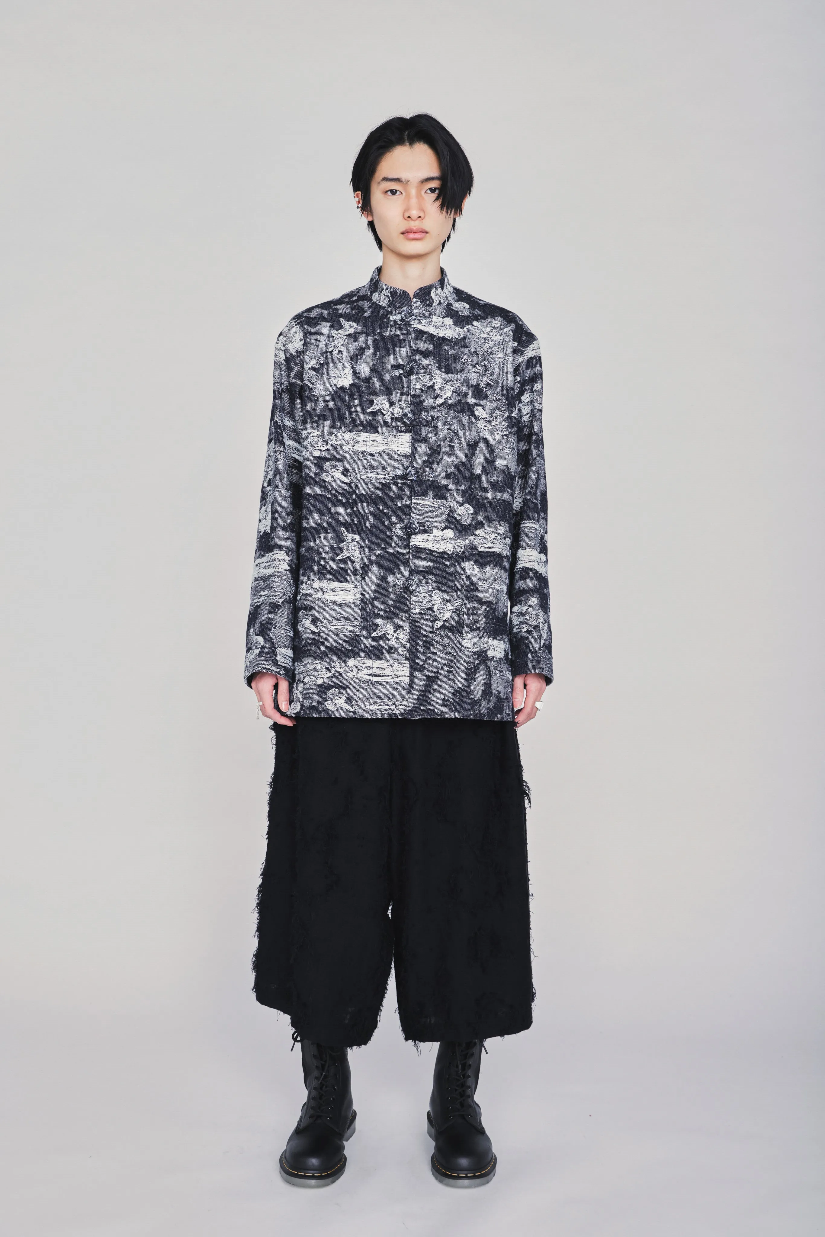 JACQUARD DENIM CHINA JACKET sold by Yohji Yamamoto product image thumbnail 2