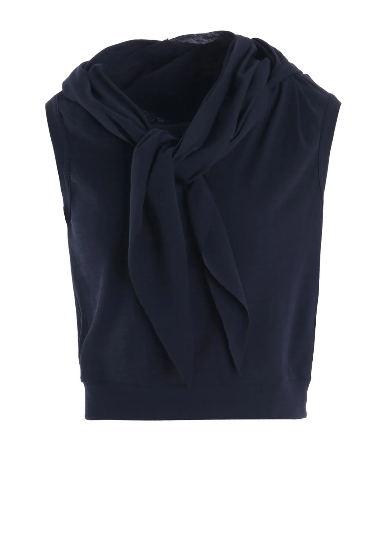 COTTON GAUZE FRAISE DRAPE TIE SLEEVELESS TEE sold by Yohji Yamamoto product image thumbnail 3