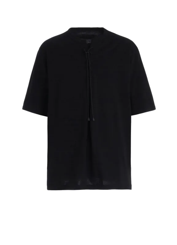 30/COTTON JERSEY LACE-UP T-SHIRT made by Yohji Yamamoto
