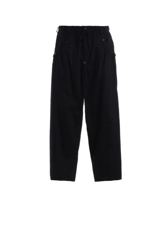 COTTON TWILL GATHERED POCKET TAPED PANTS made by Yohji Yamamoto
