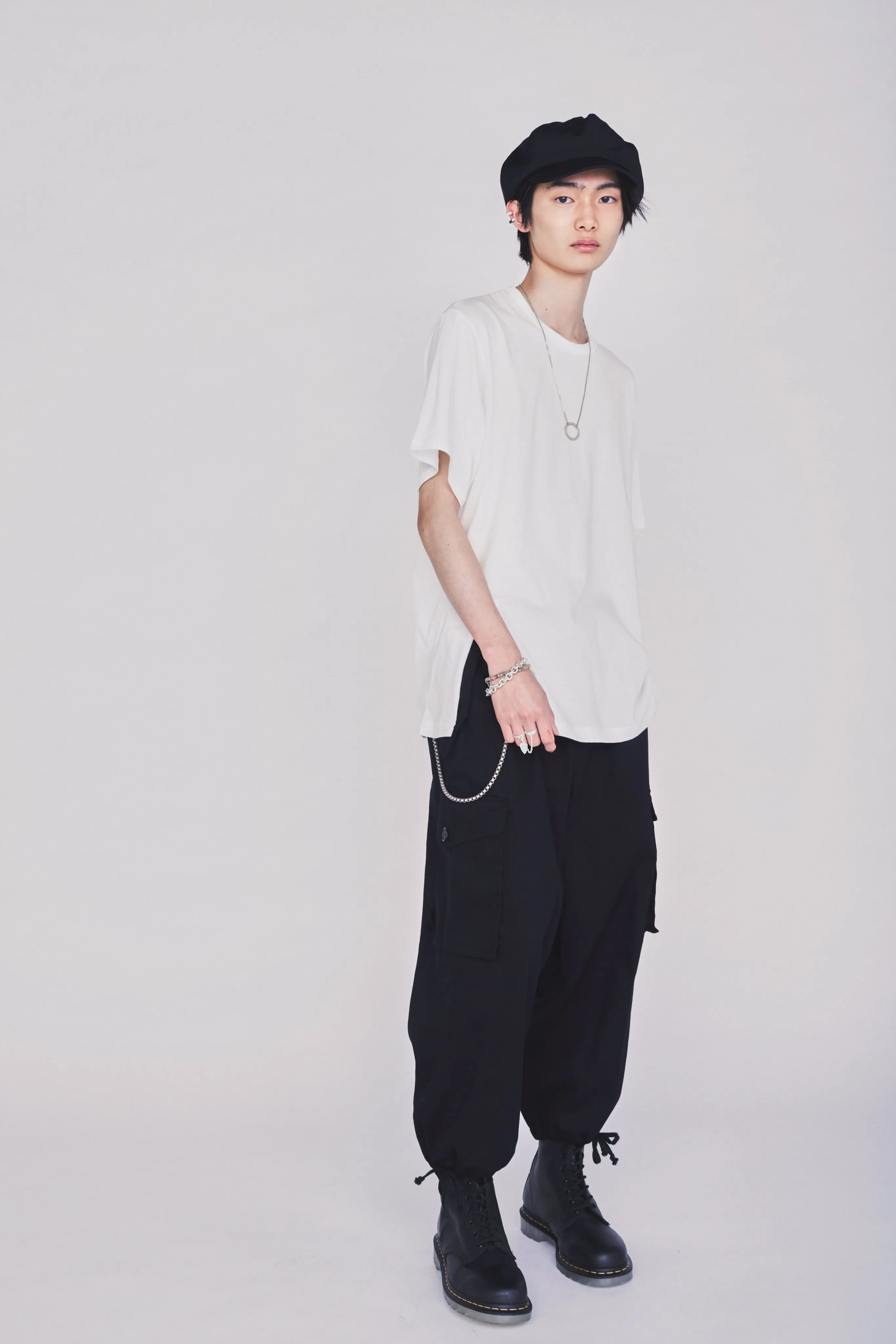30/COTTON JERSEY FRONT SLIT T-SHIRT sold by Yohji Yamamoto product image thumbnail 5
