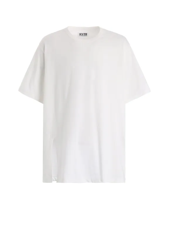 30/COTTON JERSEY FRONT SLIT T-SHIRT sold by Yohji Yamamoto