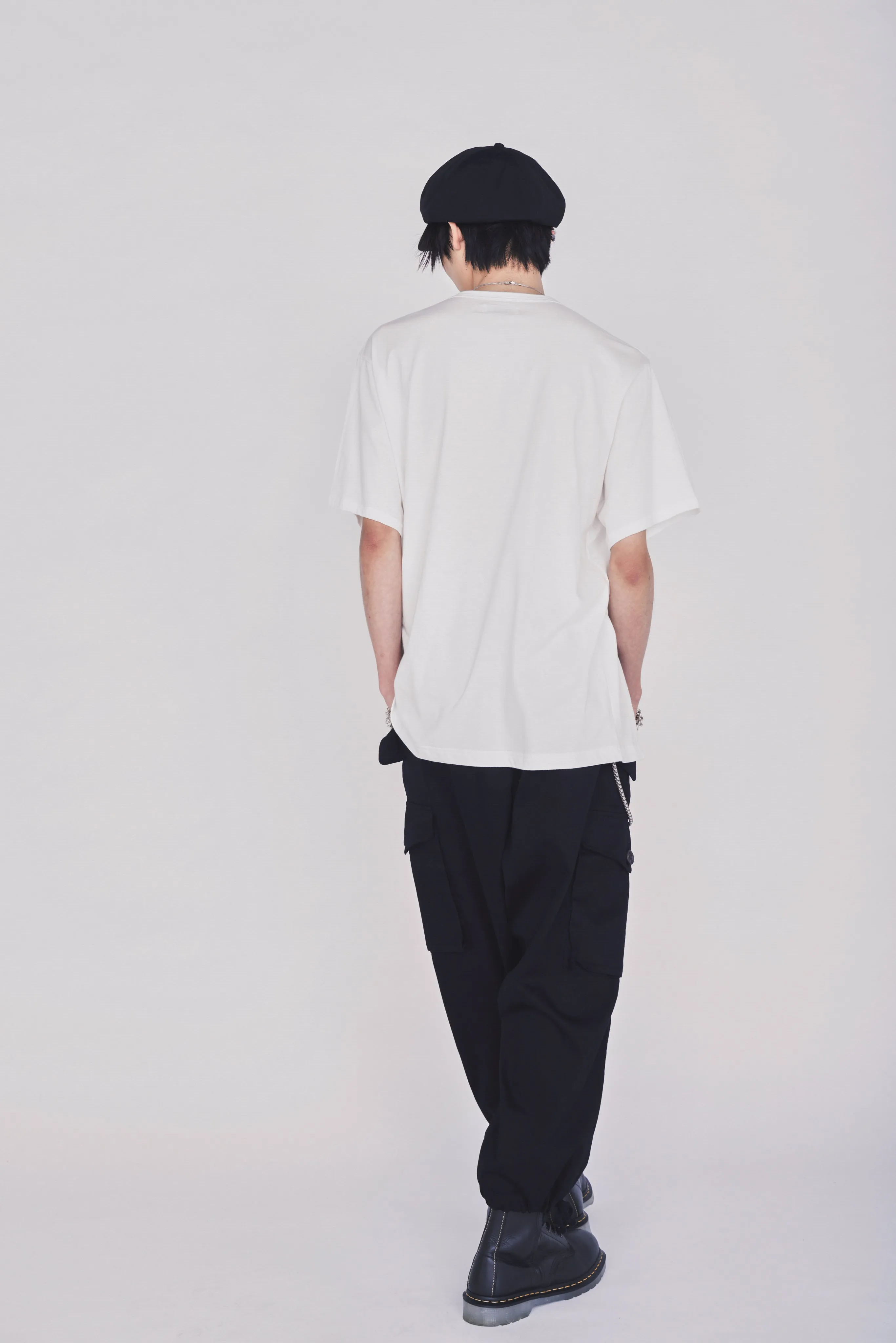30/COTTON JERSEY FRONT SLIT T-SHIRT sold by Yohji Yamamoto product image thumbnail 4