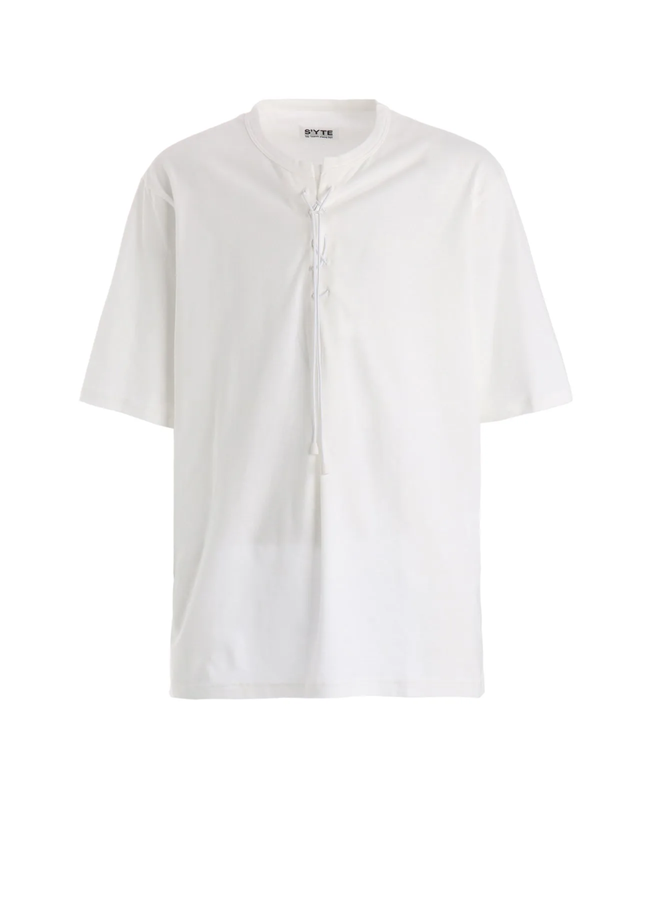 30/COTTON JERSEY LACE-UP T-SHIRT sold by Yohji Yamamoto