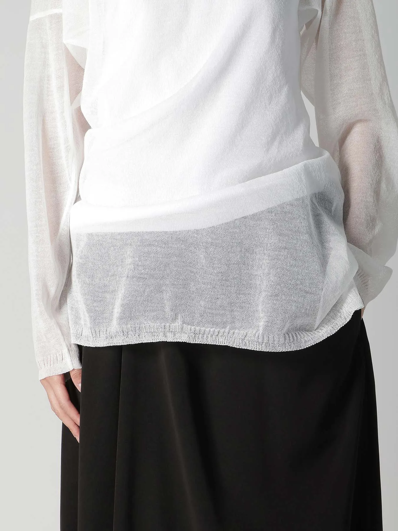 ALLONGE SHEER LONG DRAPE KNIT sold by Yohji Yamamoto product image thumbnail 5