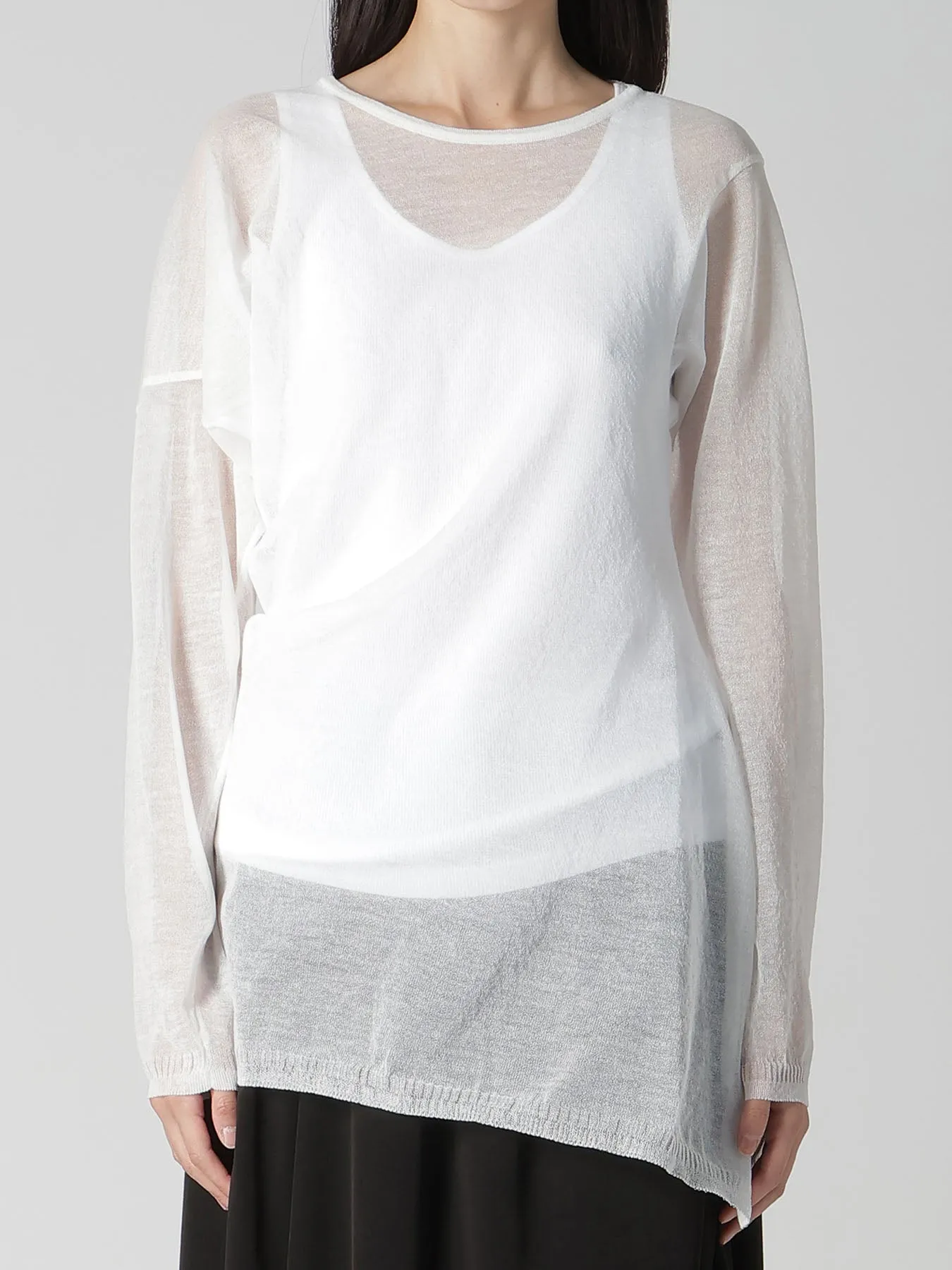 ALLONGE SHEER LONG DRAPE KNIT sold by Yohji Yamamoto product image thumbnail 2