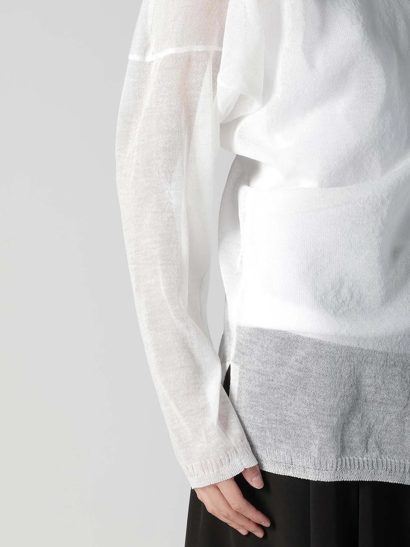 ALLONGE SHEER LONG DRAPE KNIT sold by Yohji Yamamoto product image thumbnail 4