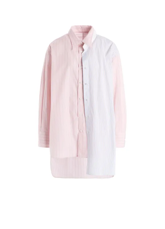 COTTON STRIPE ASYMMETRIC SHIRT A made by Yohji Yamamoto