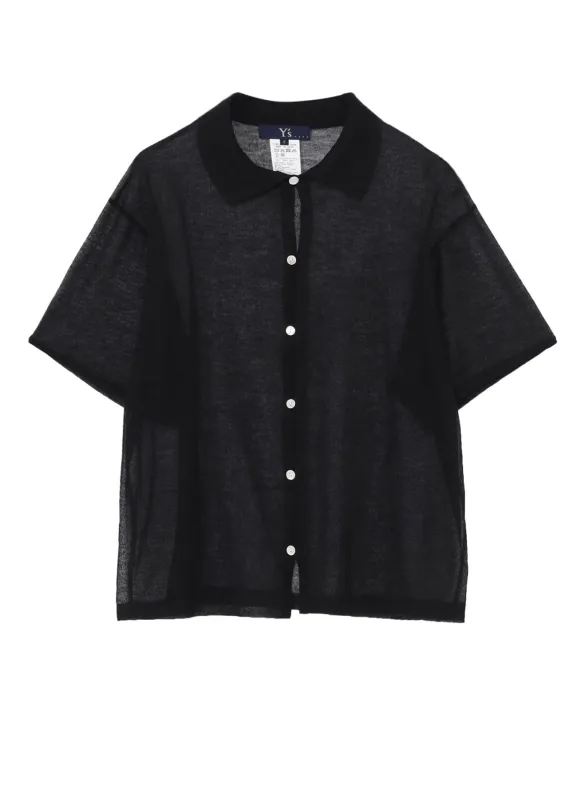 ALLONGE SHEER OPEN COLLAR KNIT made by Yohji Yamamoto