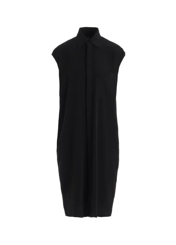 TA/PE SUPER VIYON TUSSER SLEEVELESS SHIRT DRESS made by Yohji Yamamoto