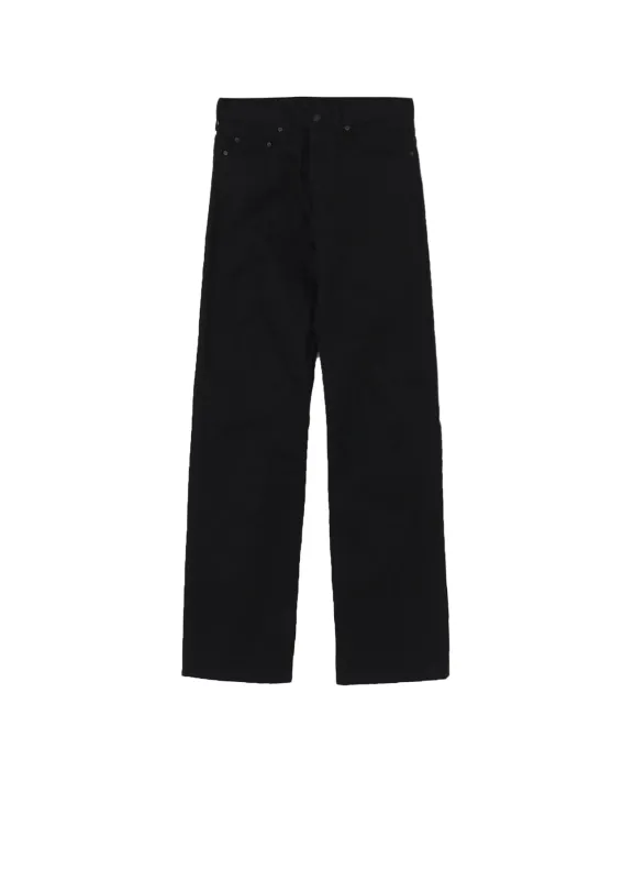 SELVEDGE DENIM SIDE POCKET PANTS BLACK made by Yohji Yamamoto