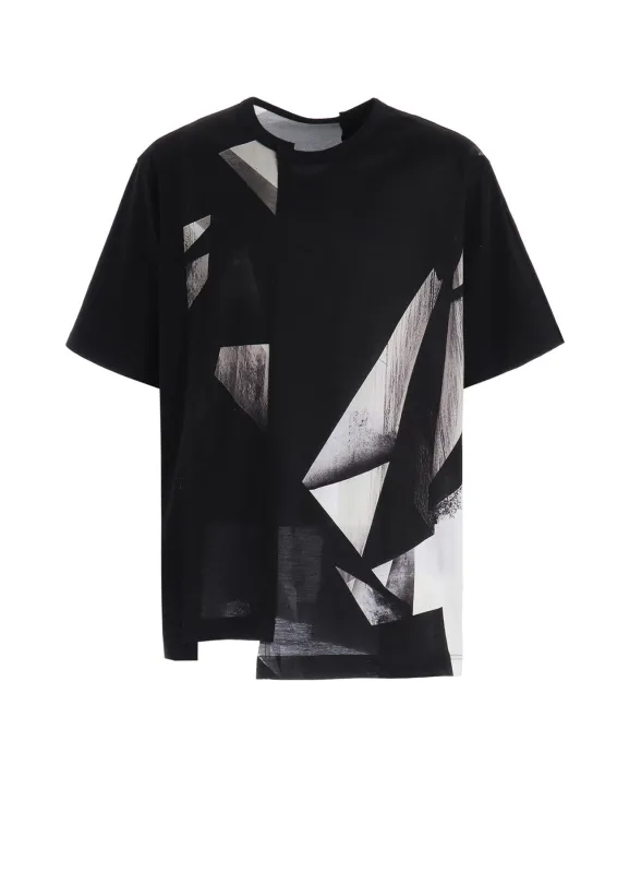 GEOMETRIC PRINT COTTON JERSEY SHORT SLEEVE T made by Yohji Yamamoto