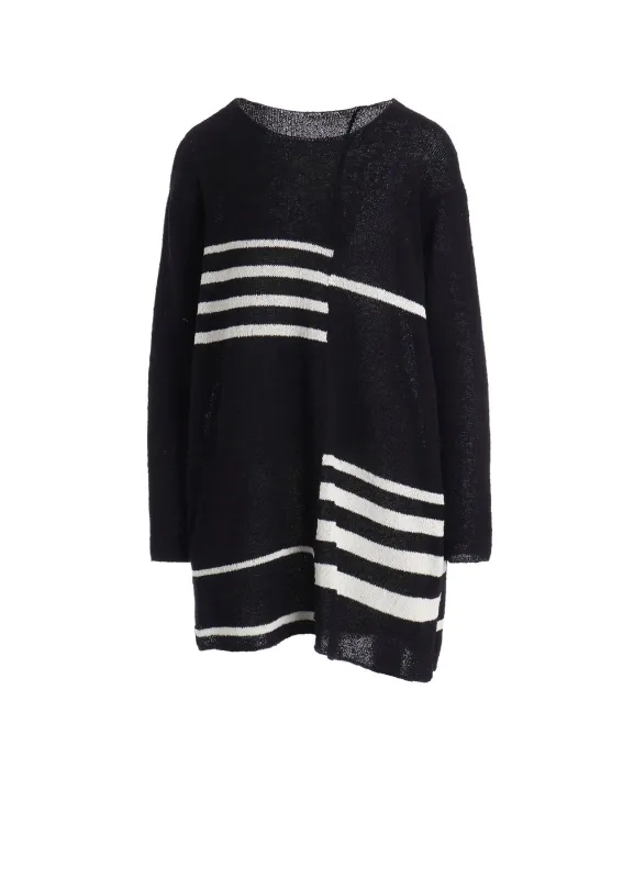 PLATING STRIPE PATTERN ST PATTERN PULLOVER made by Yohji Yamamoto