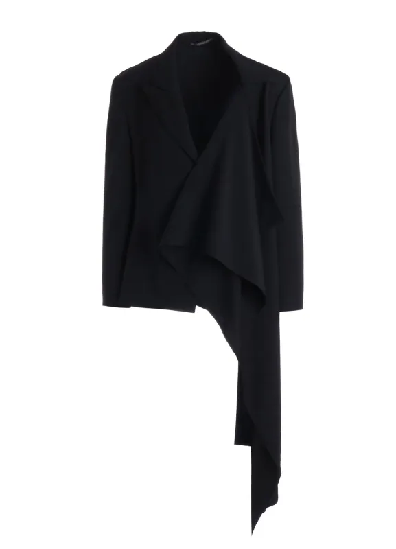 WOOL GABARDINE DRAPED JACKET made by Yohji Yamamoto