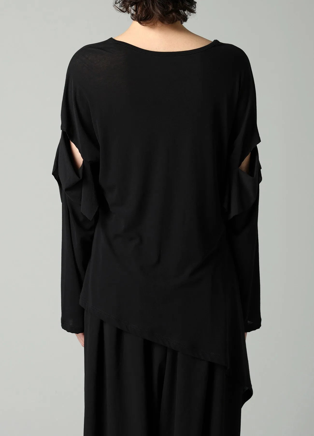 SOFT SINGLE JERSEY DRAPED SLEEVE T sold by Yohji Yamamoto product image thumbnail 5