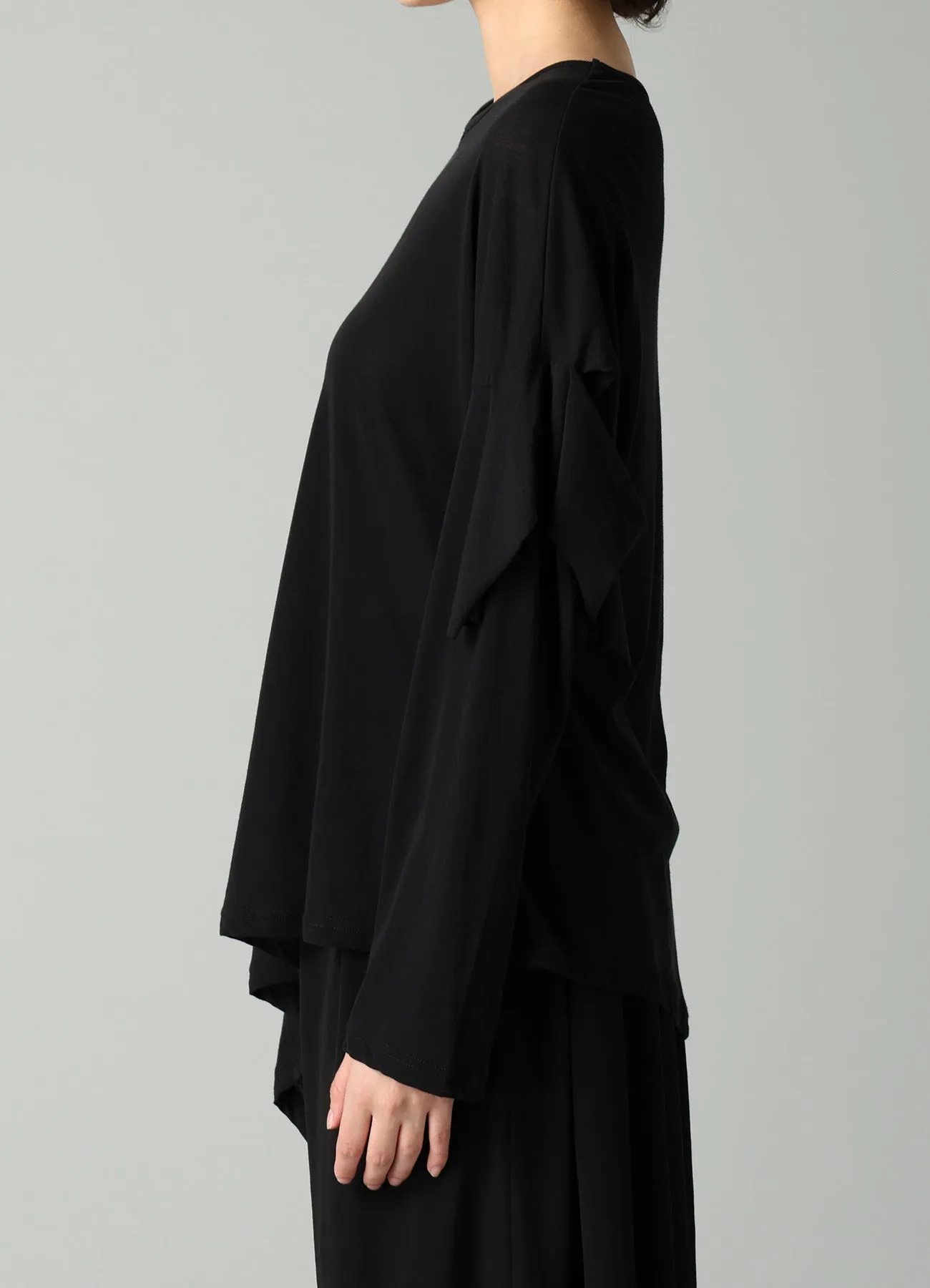 SOFT SINGLE JERSEY DRAPED SLEEVE T sold by Yohji Yamamoto product image thumbnail 4
