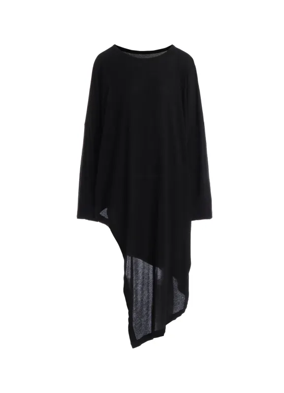 SOFT SINGLE JERSEY UNBALANCED LONG SLV T made by Yohji Yamamoto