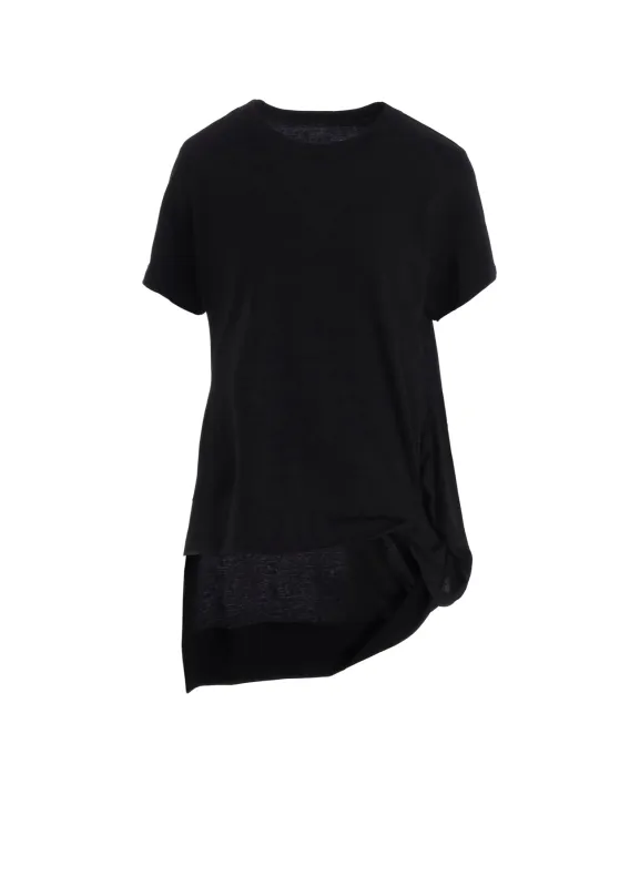 COTTON SINGLE JERSEY V TWISTED T-SHIRT made by Yohji Yamamoto