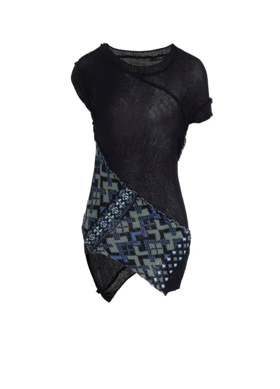 COLOR COMBI JQ PANELED PULLOVER B made by Yohji Yamamoto