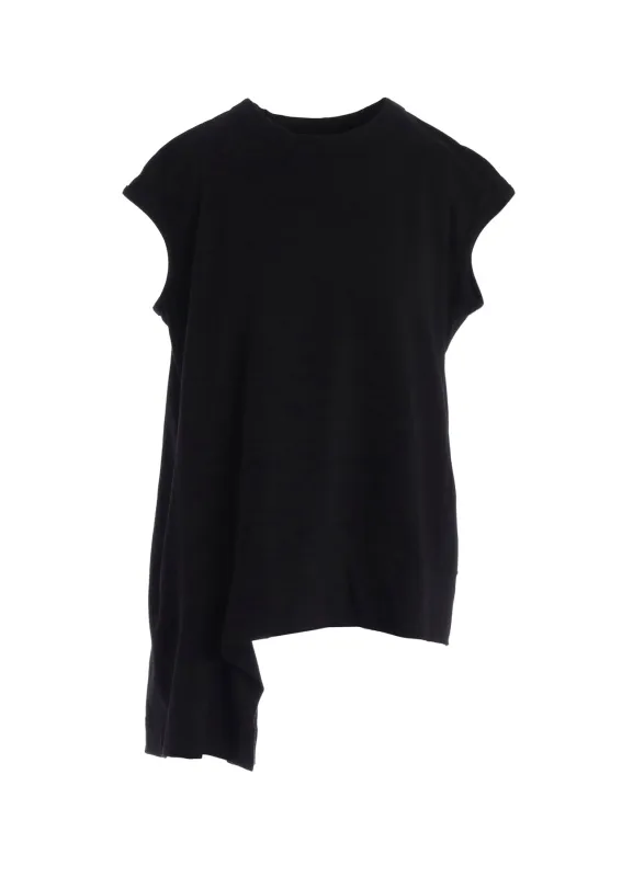 COTTON SINGLE JERSEY V TWISTED T-SHIRT made by Yohji Yamamoto