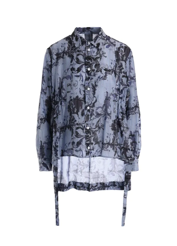 Cu PLAID PT STRIPE WAIST GATHER-B made by Yohji Yamamoto