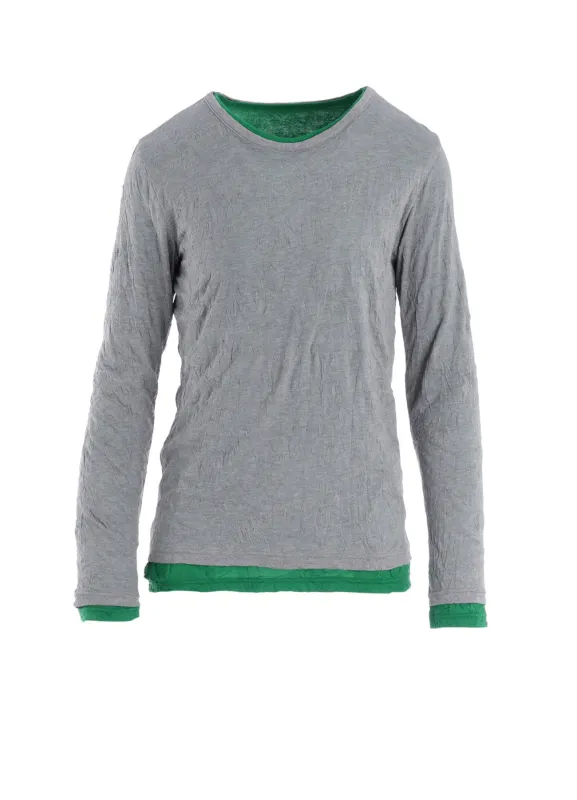 COTTON JERSEY DOUBLE LONG SLEEVE TEE made by Yohji Yamamoto
