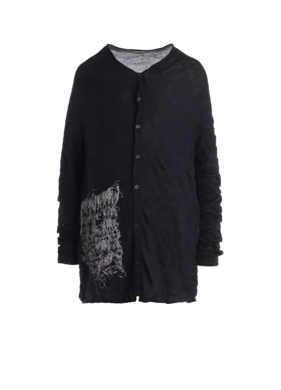 WRINKLED OFF NECK LONG SLEEVE CARDIGAN made by Yohji Yamamoto
