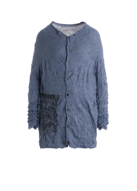 WRINKLED OFF NECK LONG SLEEVE CARDIGAN made by Yohji Yamamoto