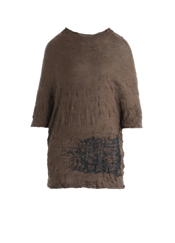 WRINKLED HALF SLEEVE PULLOVER made by Yohji Yamamoto