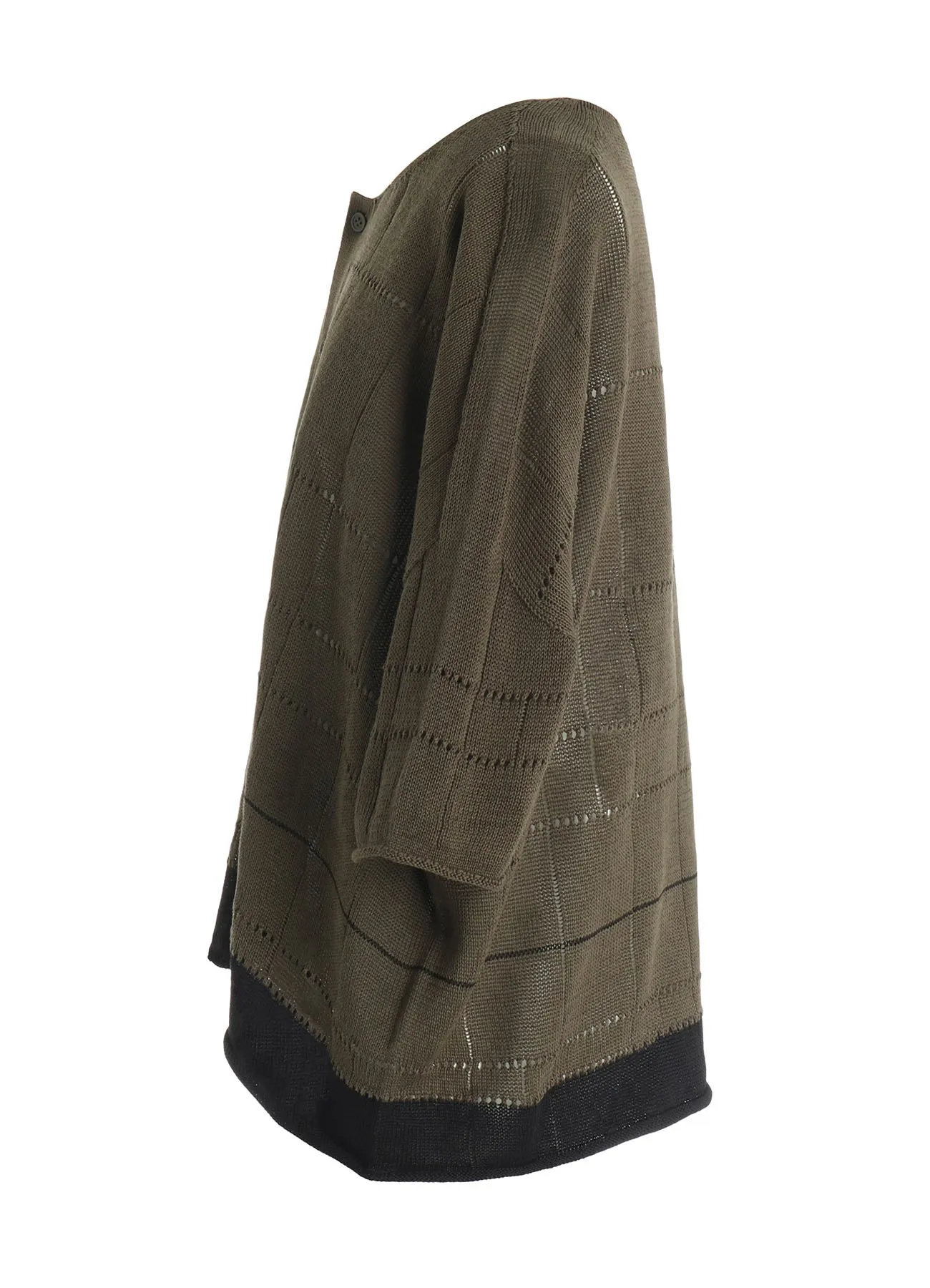 COTTON JERSEY DROP SHOULDER CARDIGAN sold by Yohji Yamamoto product image thumbnail 3