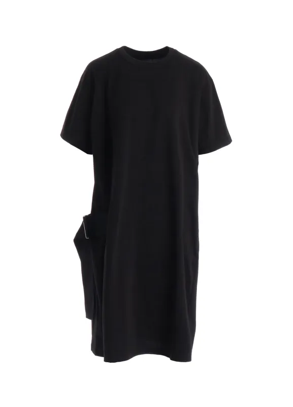 COTTON JERSEY SLIT SHORT SLEEVE LONG TEE made by Yohji Yamamoto