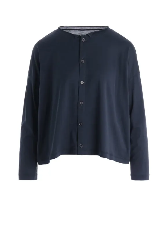 COTTON JERSEY ROUND NECK CARDIGAN made by Yohji Yamamoto