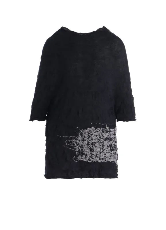 WRINKLED HALF SLEEVE PULLOVER made by Yohji Yamamoto