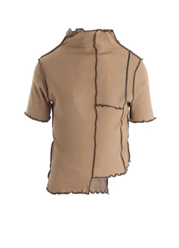 RIB HIGH NECK PANEL TEE made by Yohji Yamamoto