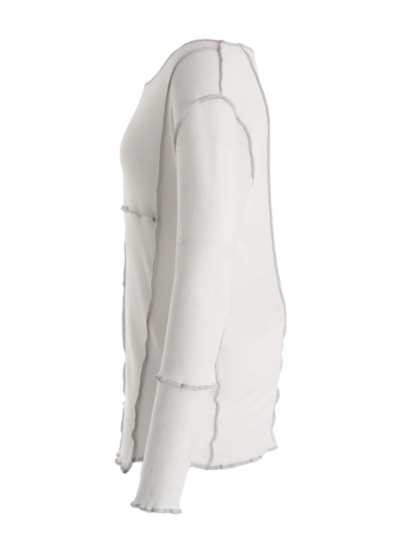 RIB PANEL LONG SLEEVE TEE sold by Yohji Yamamoto product image thumbnail 3