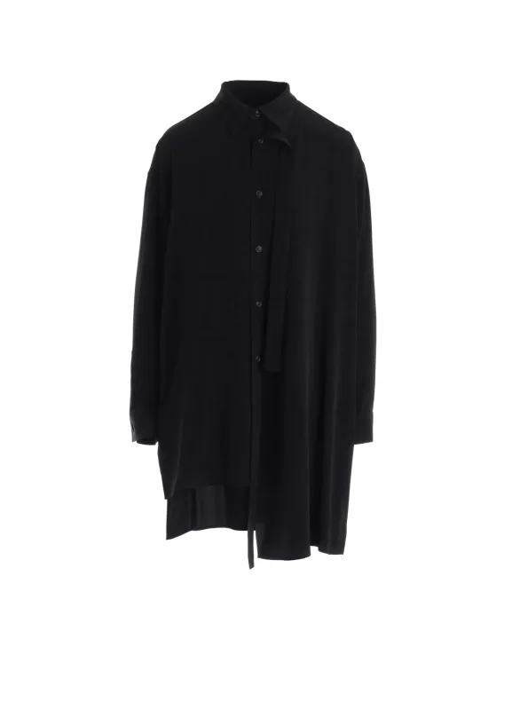 TA/PE CREPE DE CHINE LONG SLEEVE BLOUSE made by Yohji Yamamoto