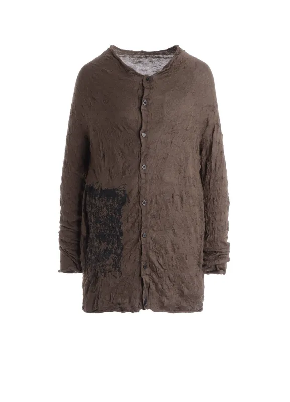 WRINKLED OFF NECK LONG SLEEVE CARDIGAN made by Yohji Yamamoto